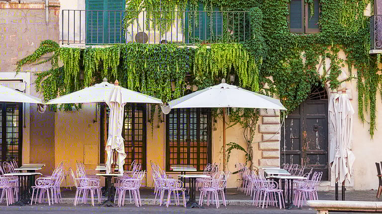 cafe in piazza Navona. Rome. Italy. Credit: phant