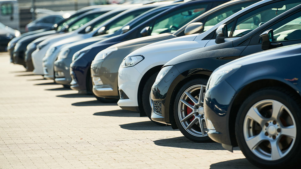 cars in a parking lot