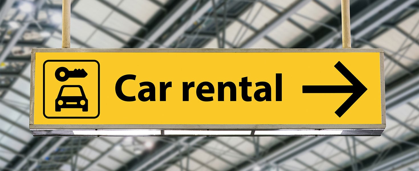 car rental sign 