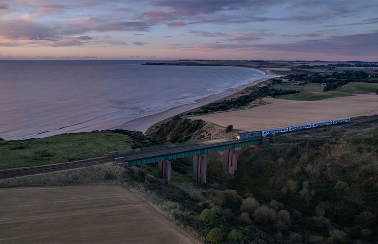 Caledonian Sleeper in Lunan Bay