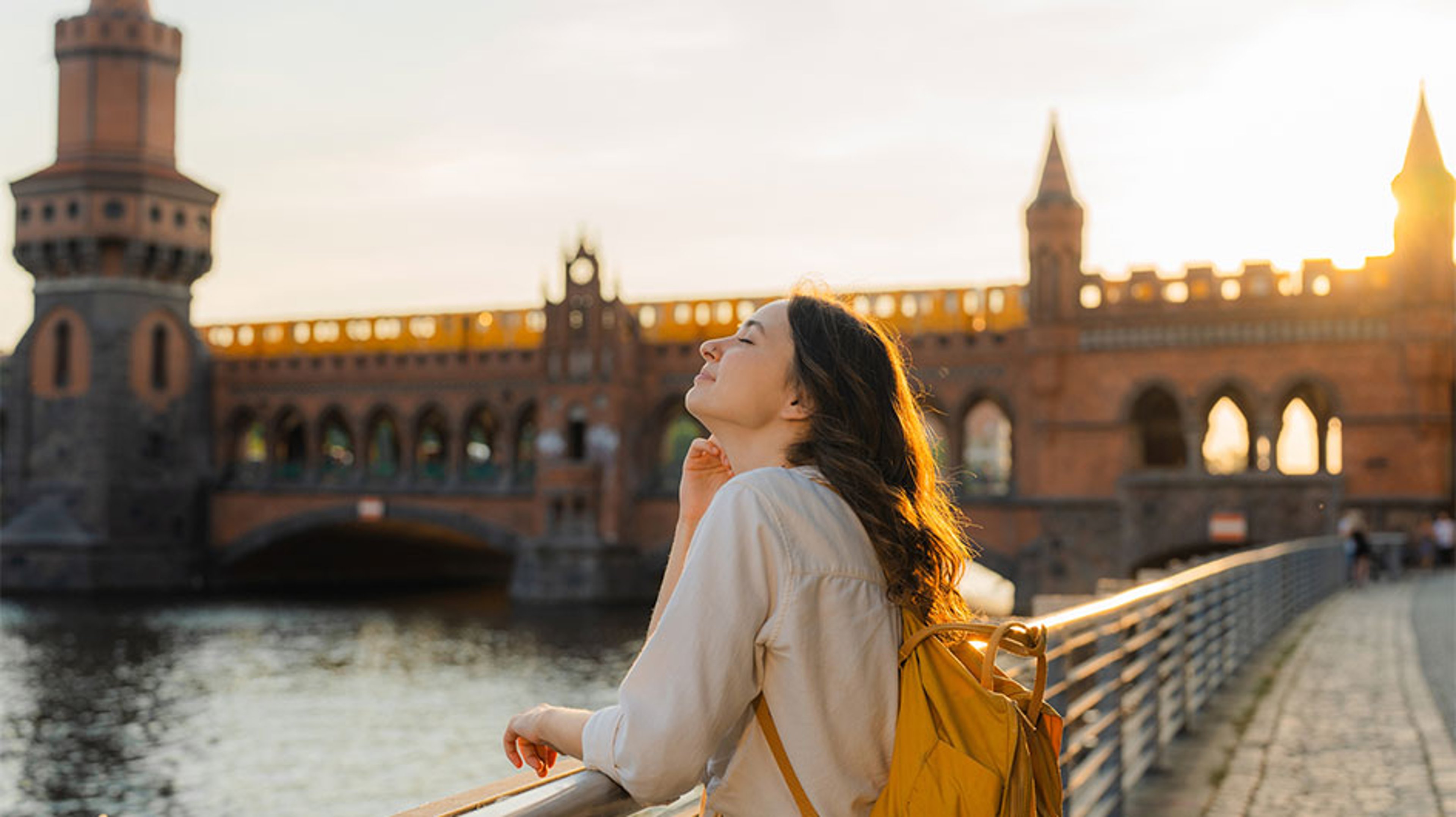 woman enjoying view