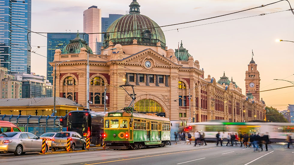 Melbourne Flinders Street Train Station in Australia