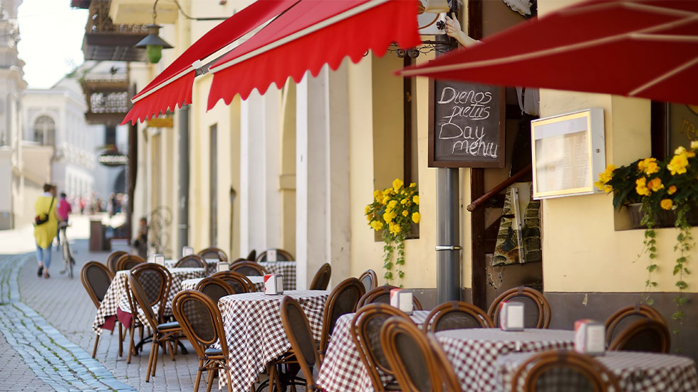 local European restaurant with outside seating