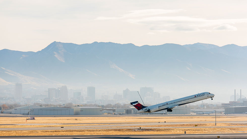 Plane leaving