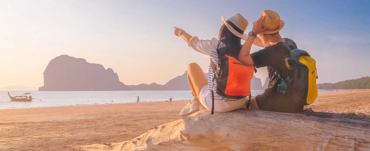A couple on the beach