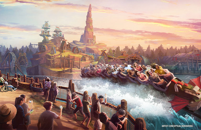 Illustration of Hiccups Wing Gliders ride at Universal