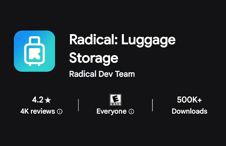 Radical luggage storage app