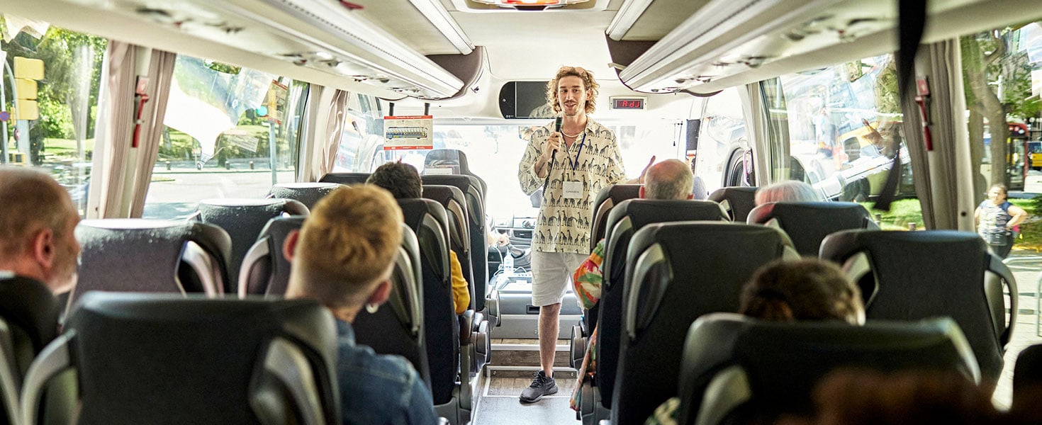 Tour Guide on a bus