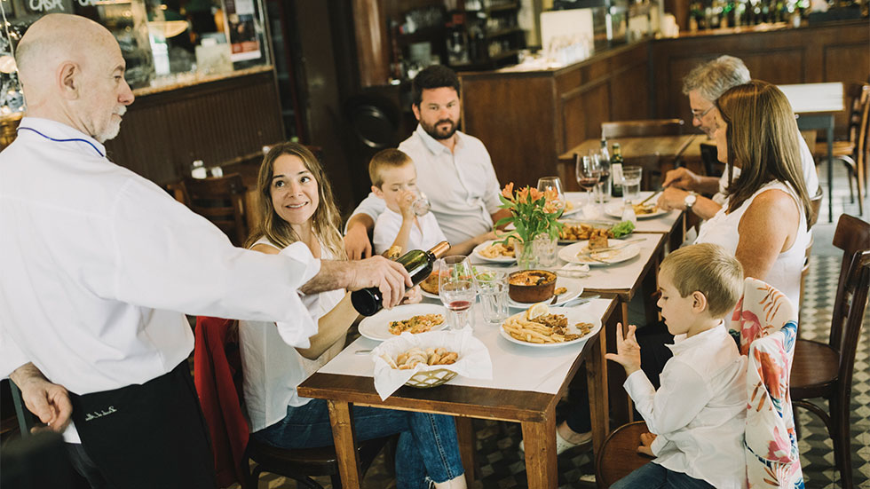 family at dinner