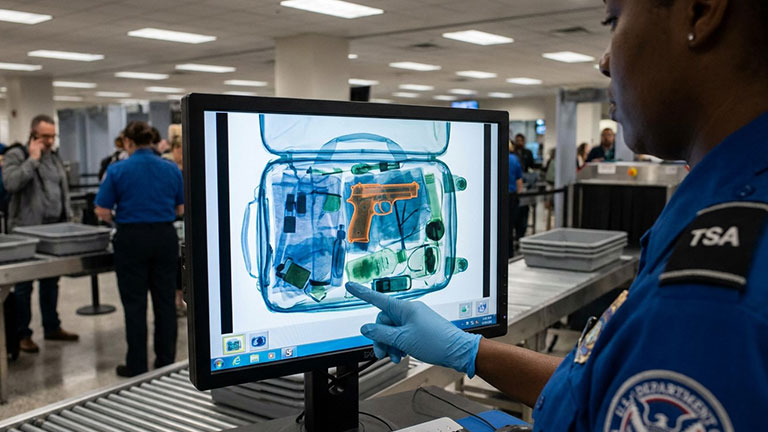 TSA Firearm Image generated with Runway AI, Art directed by Andrea M. Corbin