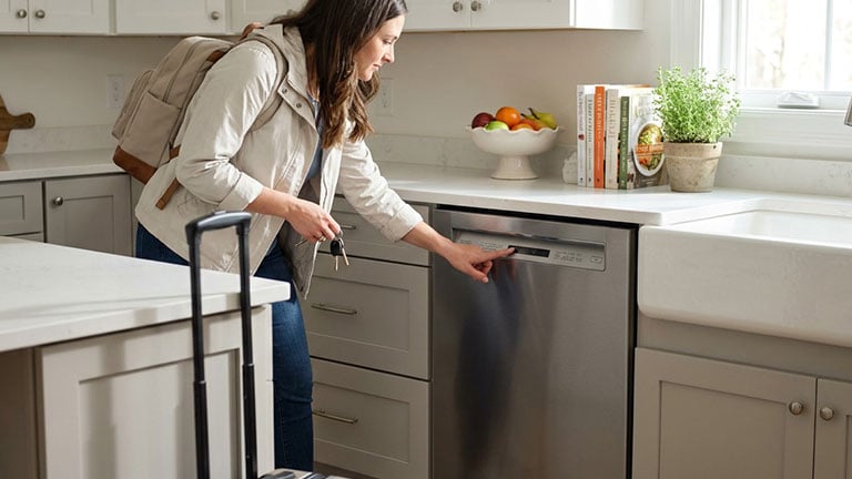 Dishwasher before vacation Image generated with Runway AI, Art directed by Andrea M. Corbin