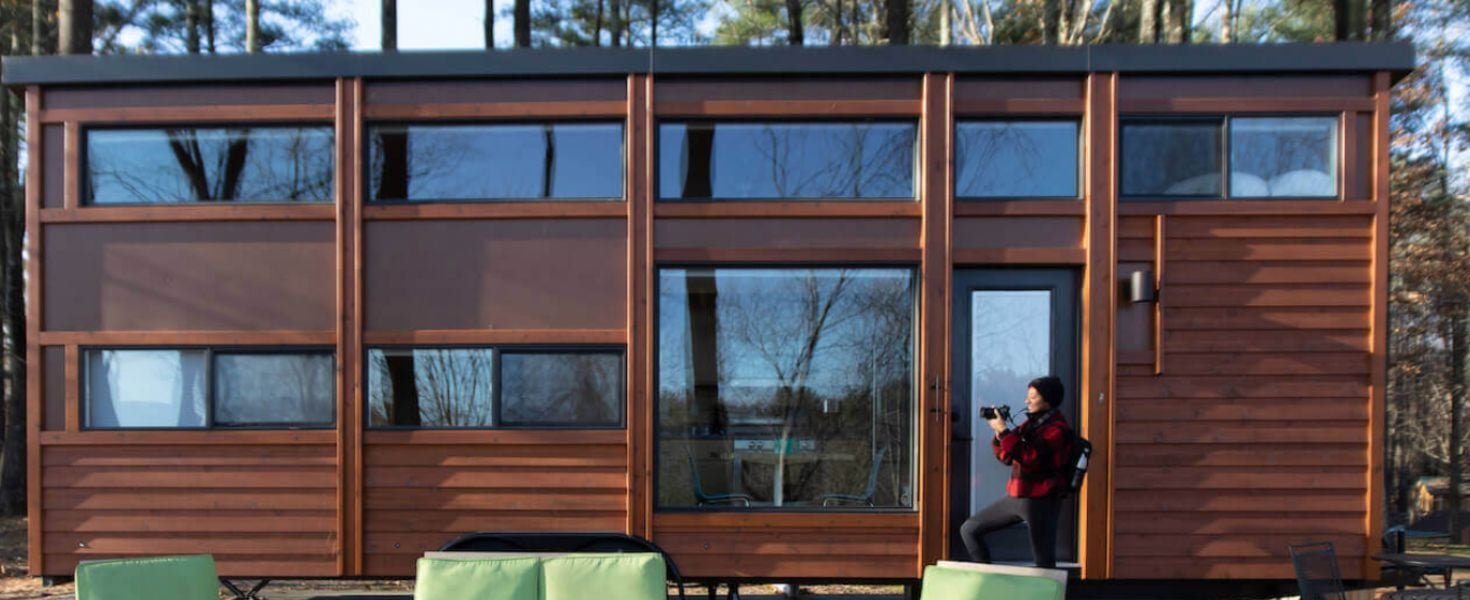 Adrienne Jordan at a Tiny House Resort in the South Cario area of the Catskills