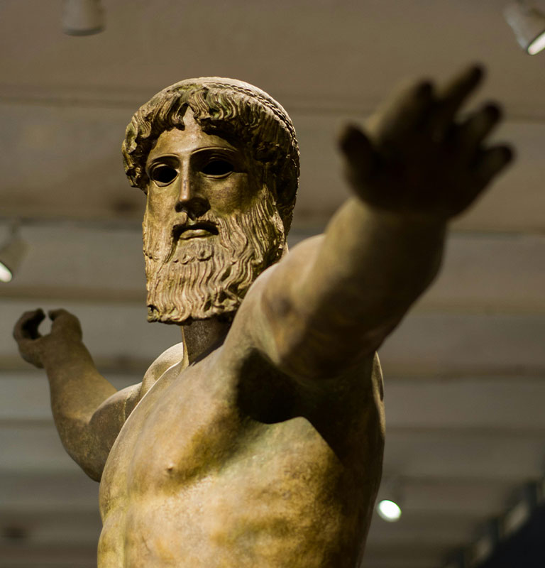 Sculpture Artemision Bronze in National Archaeological Museum of Athens