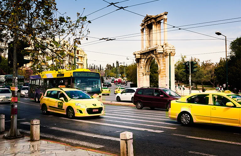 public transportation in Athens, Greece