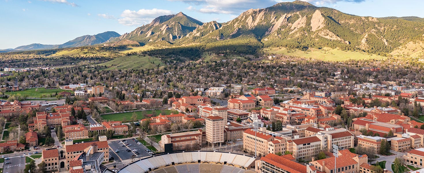 Boulder and the Flatirons; photo by Justin Bilancieri