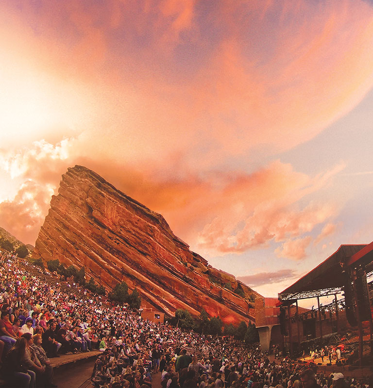 Red Rocks, where music meets the mountains; photo courtesy of Denver Arts & Venues
