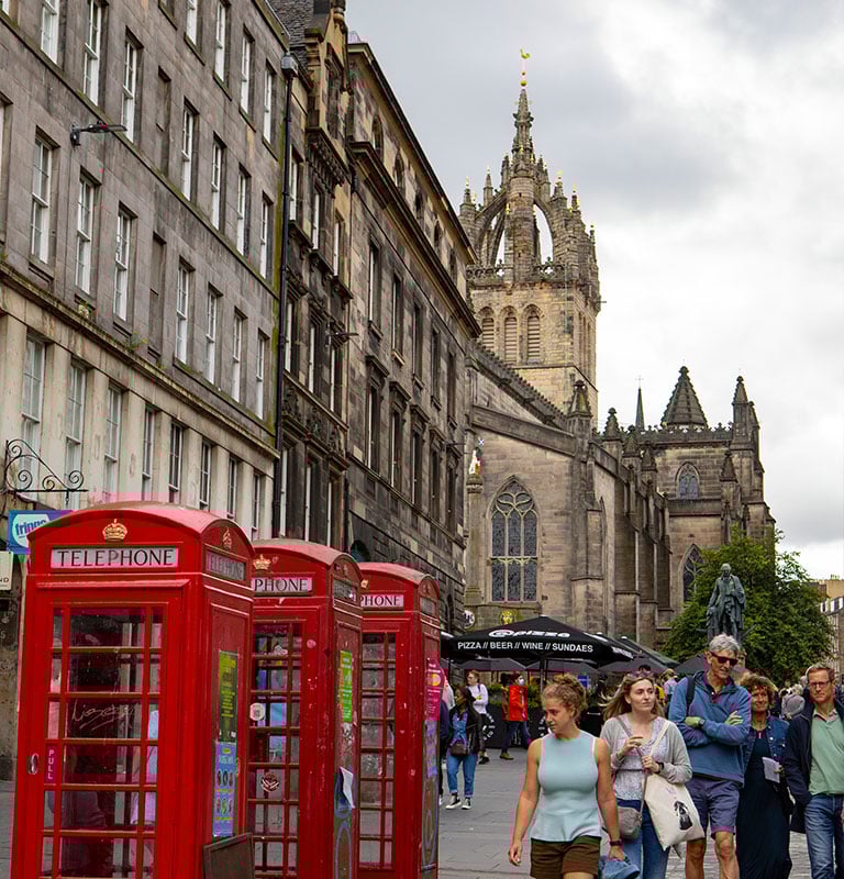 Royal Mile telephone boxes