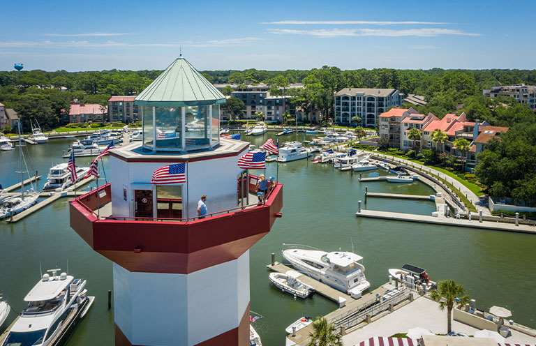 Light house at  Downloaded Harbor Town, Hilton Head Island
