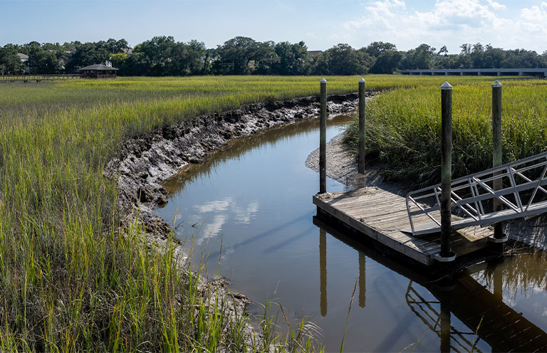 Overlooking Jarvis Creek flowing through Hilton Head Island, South Carolina