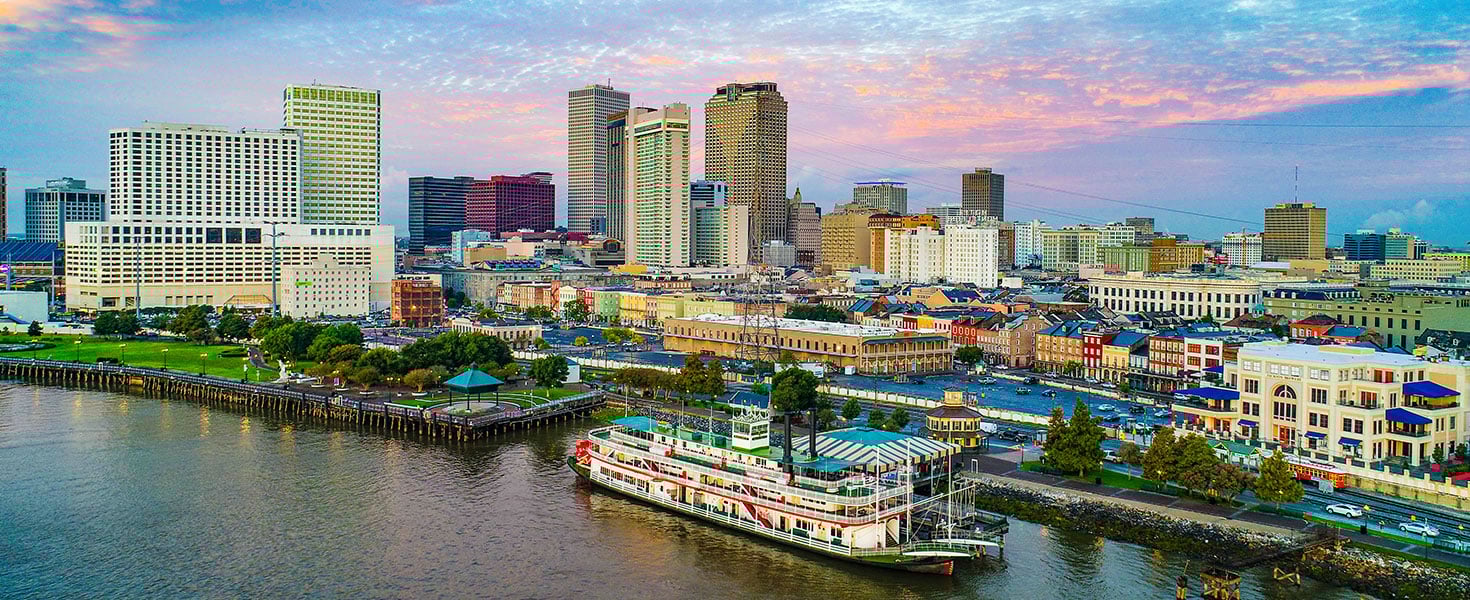 New Orleans, Louisiana, USA Downtown Skyline Aerial by Kevin Ruck