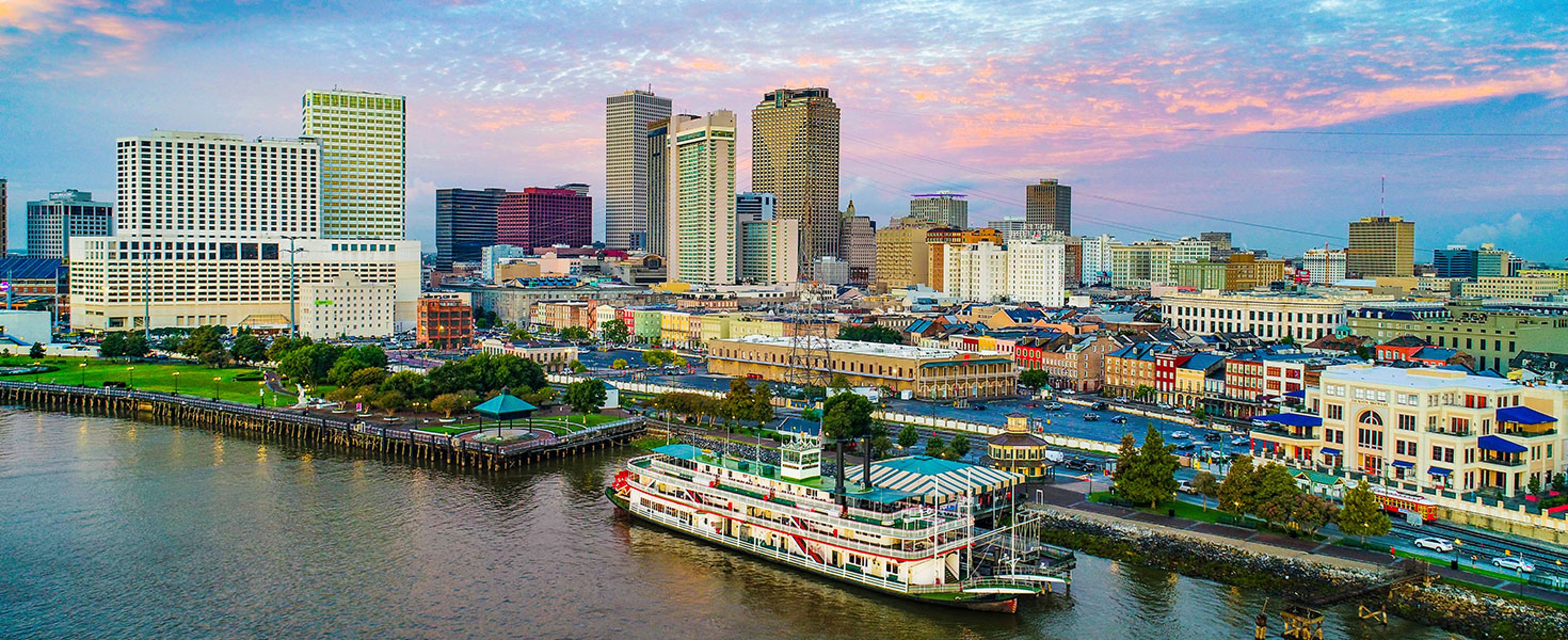 New Orleans, Louisiana, USA Downtown Skyline Aerial by Kevin Ruck