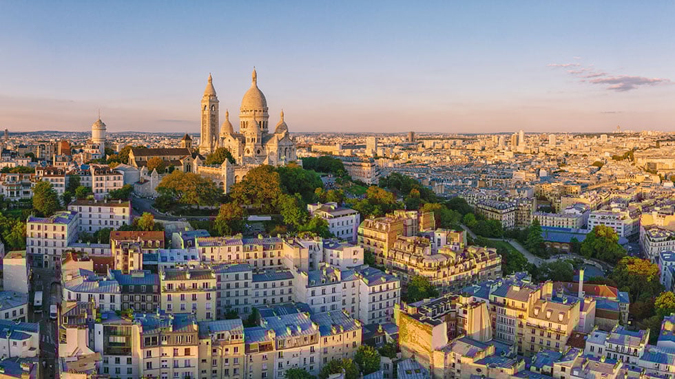 Montmartre hill with Basilique du Sacre-Coeur. Photo by pawel.gaul/iStock.com