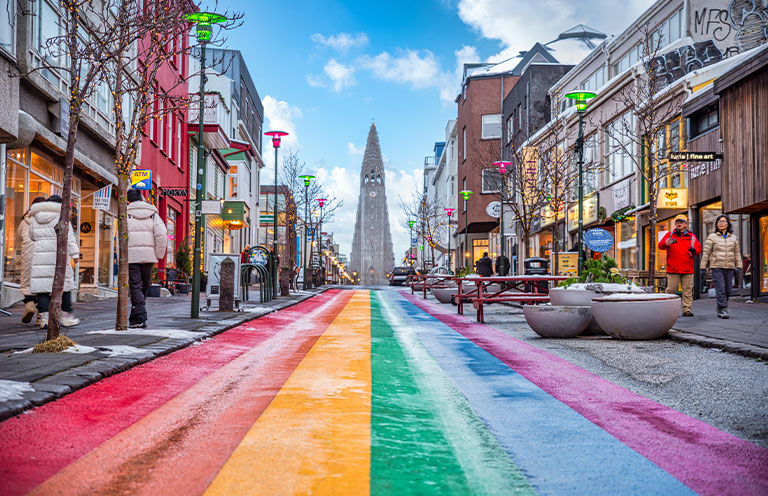 Rainbow Street, Reykjavik, Iceland