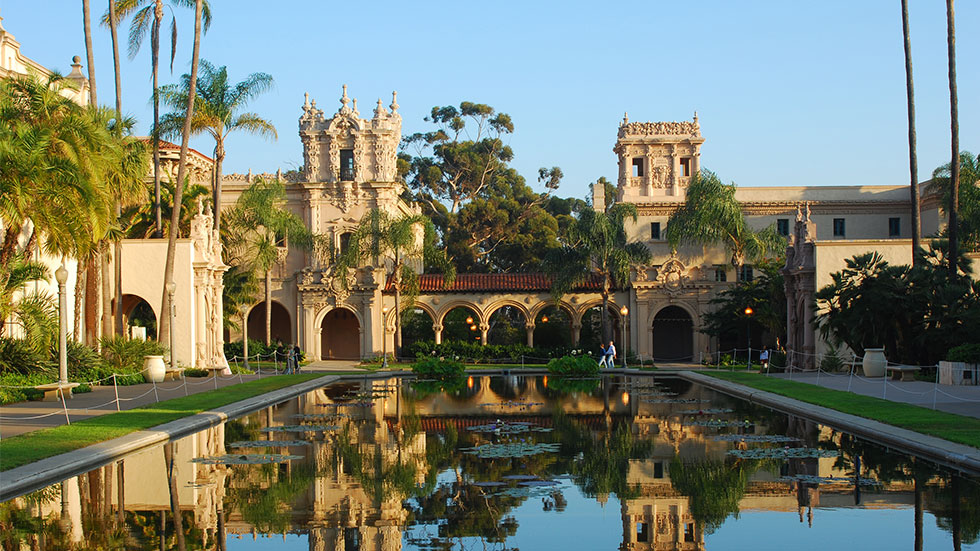 Balboa Park in reflection. Photo by uschools/istock.com