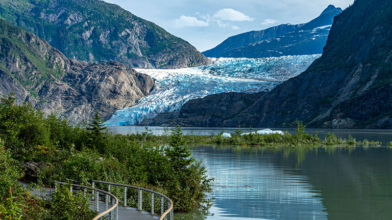 Mendenhall Lake view, Juneau, Alaska; photo by DoraDalton/iStock.com