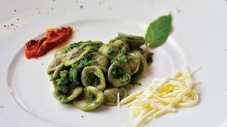 Orecchiette at Antichi Sapori in the village of Montegrosso; photo courtesy of Antichi Sapori