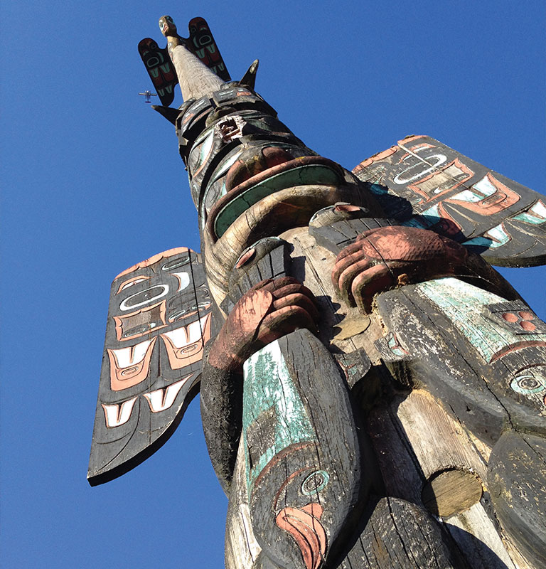 totem pole in Ketchikan, Alaska