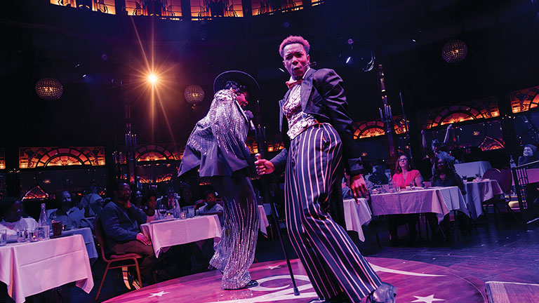 Antics and song play off of each other throughout the night at Teatro ZinZanni; photo by Kyle Flubacker