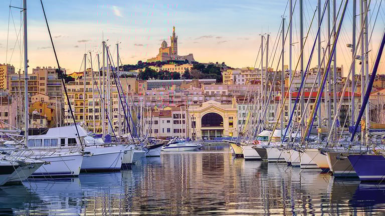 Marseille’s colorful Old Port. COURTESY OF MARSEILLE TOURISM