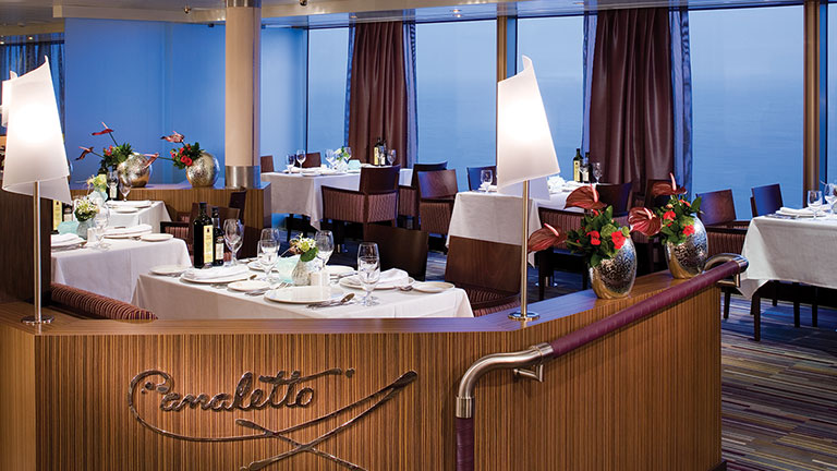 Canaletto restaurant aboard a Holland America Line ship; photo courtesy of Holland America Line