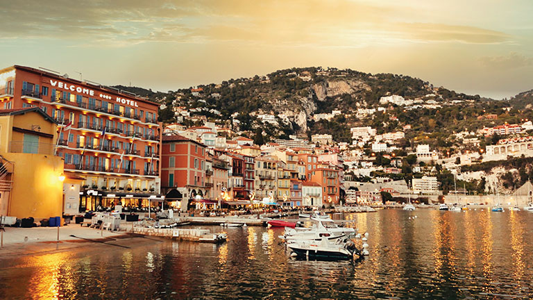 The colorful port of Villefranche-sur-Mer on the French Riviera; PHOTO BY ERIC SKLAREW