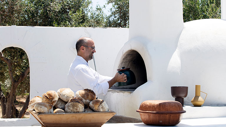S.A.L.T. bread making in Paros, Greece; COURTESY OF SILVERSEA