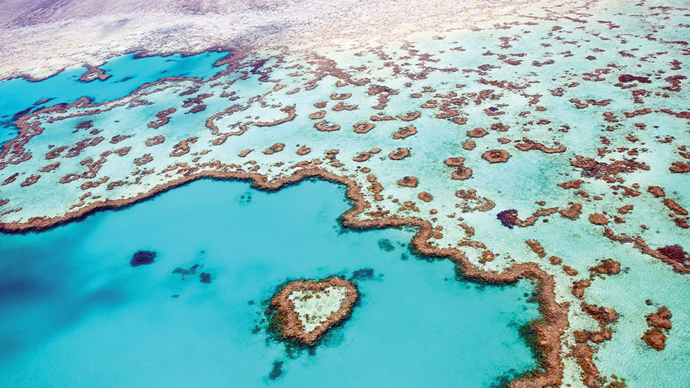Heart Reef near Australia's Whitsunday Island