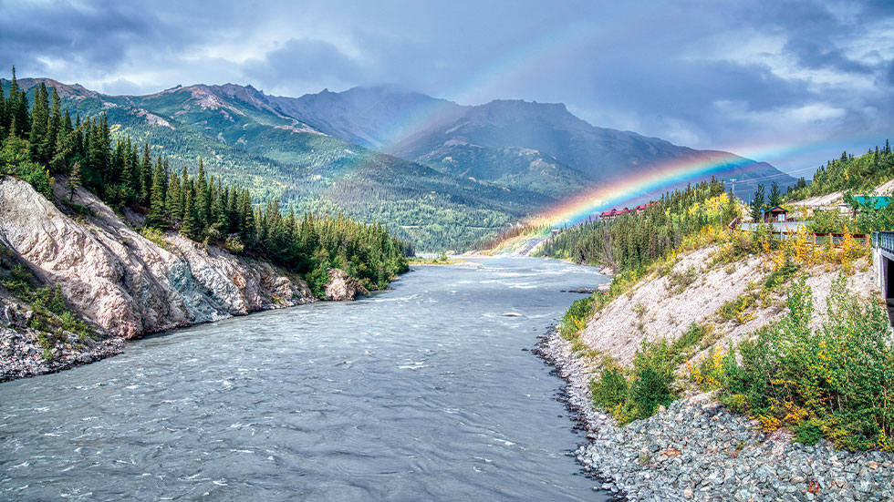 Nenana River in Denali National Park and Preserve, Alaska