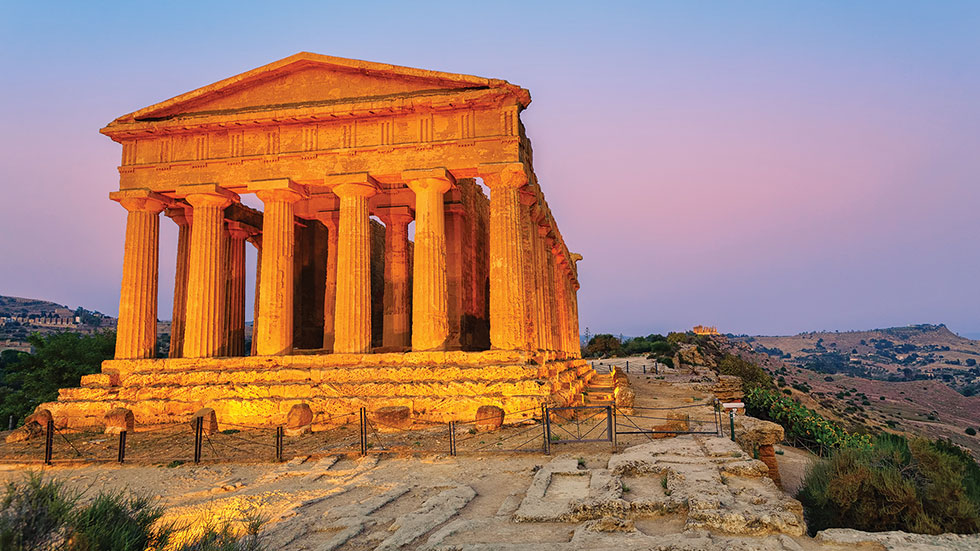 The Temple of Concordia in Agrigento. Photo by Boris Stroujko/STOCK.ADOBE.COM