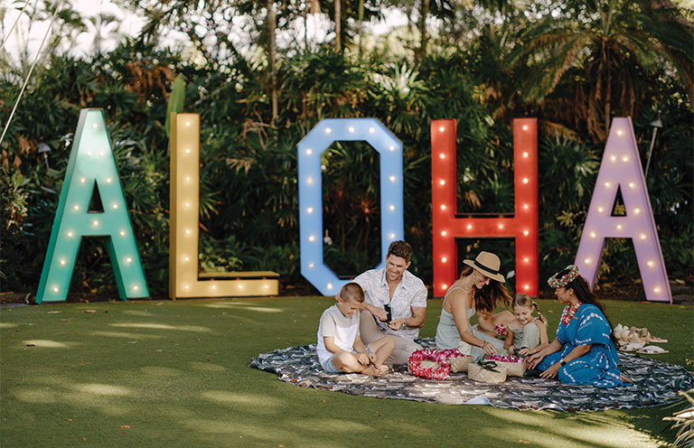 lei-making at Wailea Beach Resort