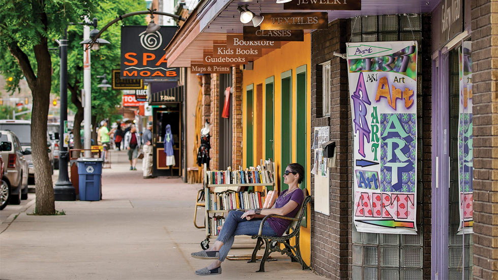 Main Street in downtown Moab, Utah