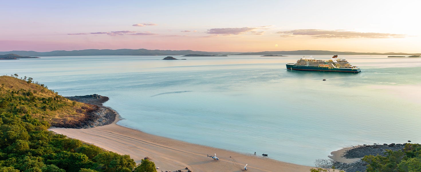 Seabourn cruise ship in Kimberley, Australia 