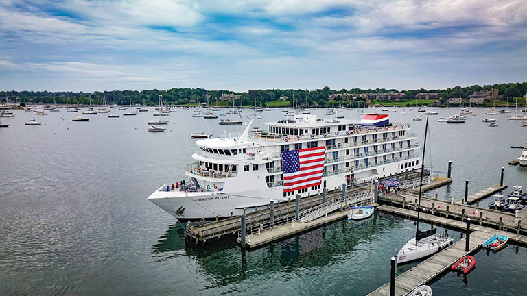 American Patriot Christening 2025 Newport. Fort Adams State Park; photo courtesy of American Cruise Lines