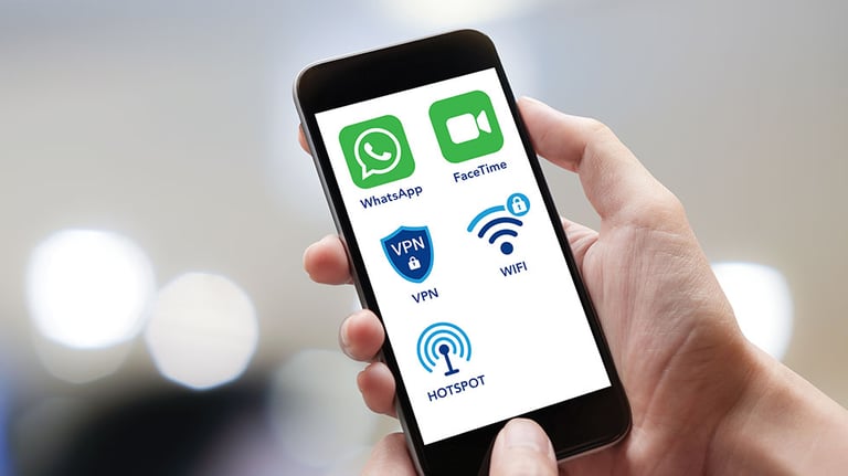 phone with app icon