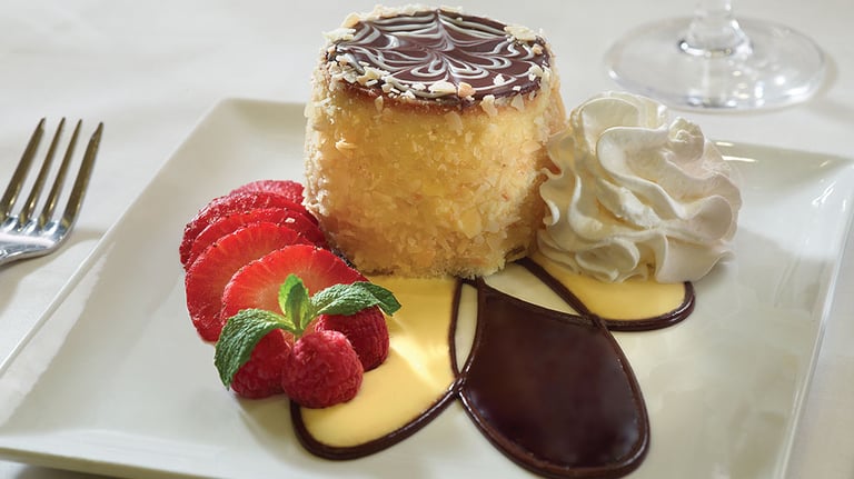 Boston Cream Pie at the Omni Parker House; photo courtesy of Omni Parker House
