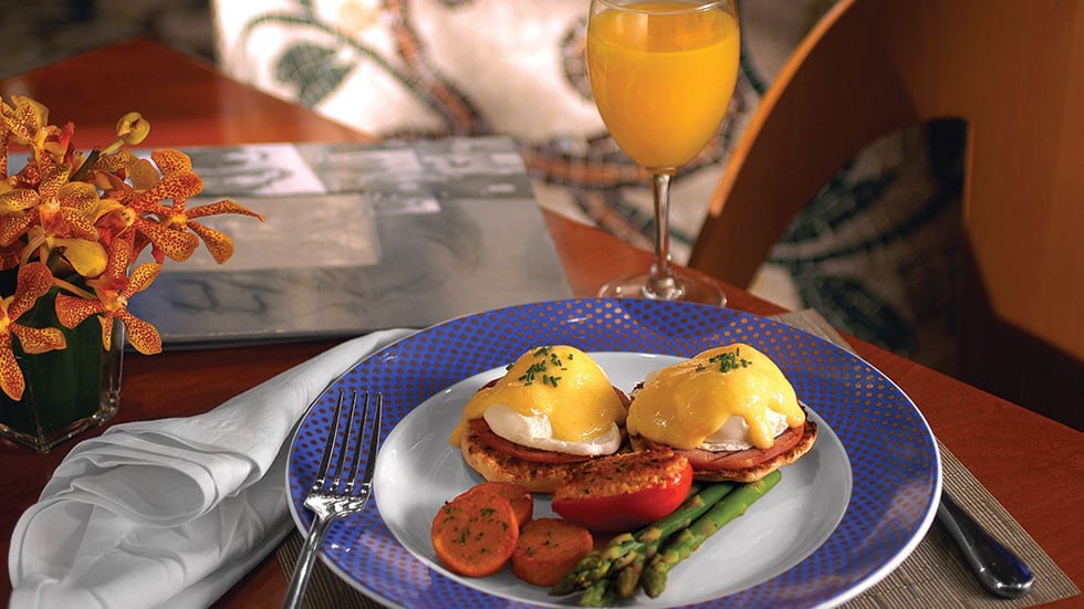 Eggs Benedict at Waldorf Astoria New York; photo courtesy of Waldorf Astoria New York