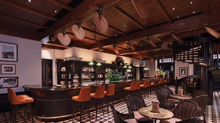 Long Bar at Raffles Singapore; photo courtesy of Raffles Hotel Singapore