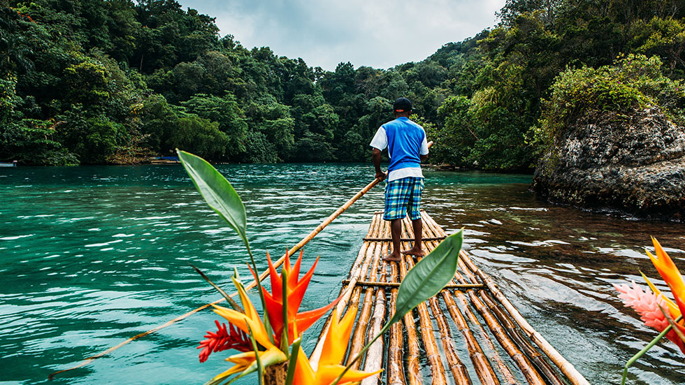 The startling beauty of the Blue Lagoon in Port Antonio, Jamaica. Photo by dbvirago/Stock.Adobe.com
