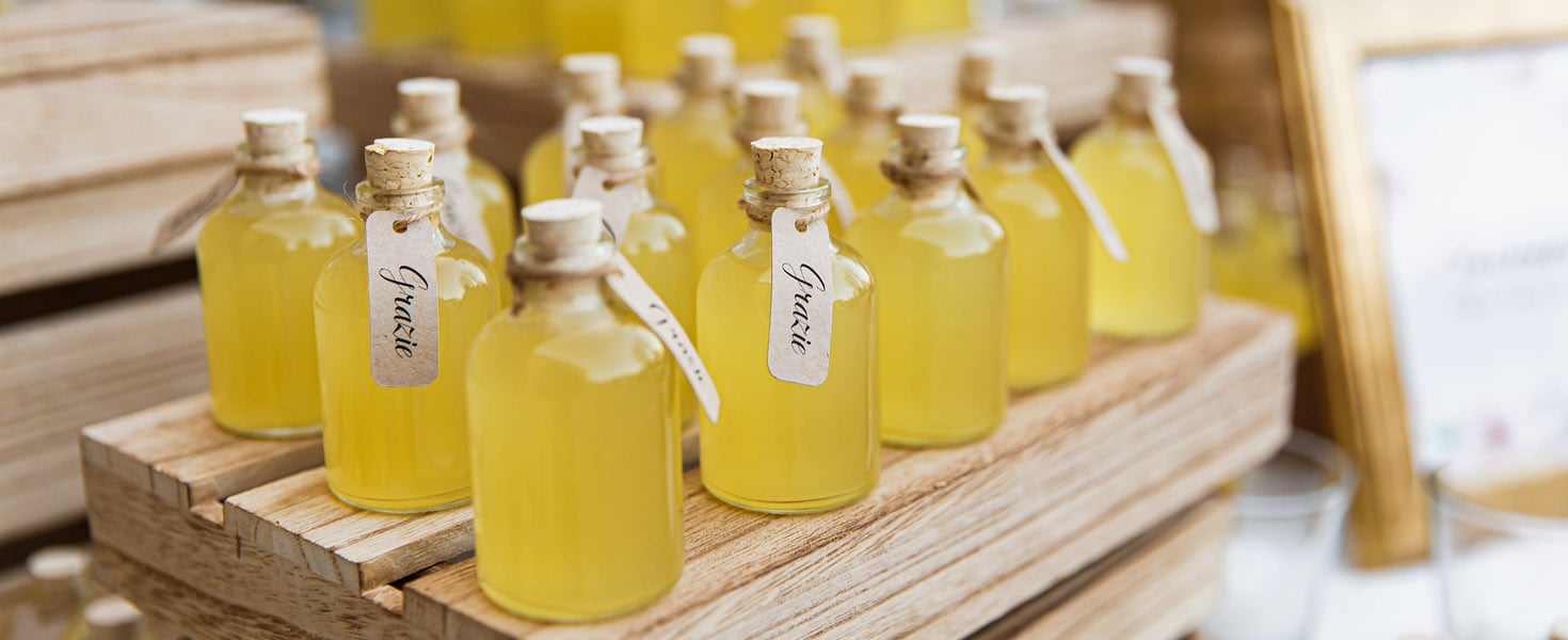Bottles of limoncello