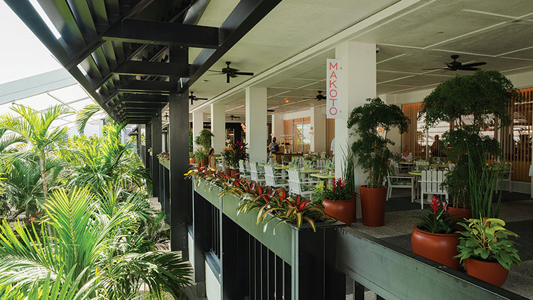 the Terrace at Makoto, Miami Beach; photo courtesy of Starr restaurant